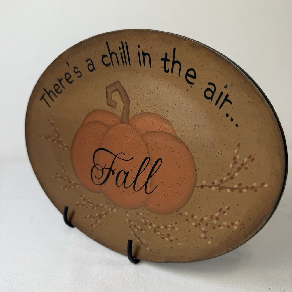 The Heart side Collection Barbara Lloyd Primitive Fall Decorative Plate - Picture 6 of 9